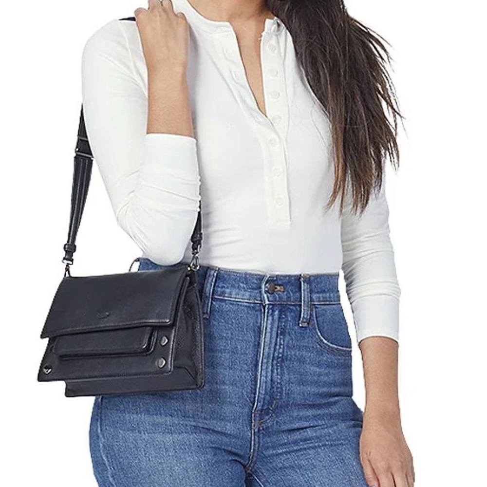 Hammitt AJ Small Crossbody Black/Gunmetal